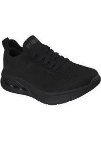 Sneaker Skechers "BOBS ARC WAVES 2.0", Herren, Gr. 43, schwarz, schwarz, Textil, unifarben, Schuhe Sneaker, Schn&uuml;rschuh, Laufschuh in veganer Verarbeitung