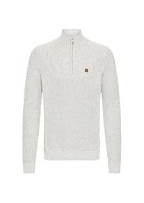 !Solid Troyer SOLID "Troyer SDRICARDO", Herren, Gr. M, grau (light grau melange), Obermaterial: 70% Baumwolle CO recyc.. 30% Polyester Pol. recyc.., Pullover Troyer