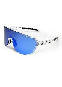 Sportbrille YEAZ "Sport-Sonnenbrille wei&szlig;/blau SUNGLOW", Damen, wei&szlig; (wei&szlig;, blau), Sonnenbrillen