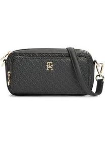 Mini Bag Tommy Hilfiger "TH DAILY CAMERA BAG MONO", Damen, Gr. B/H/T: 21cm x 11,5cm x 7,5cm, schwarz, Lederimitat, Taschen, Damen Umh&auml;ngetasche, Tragetasche, Handtasche mit goldfarbenen Details
