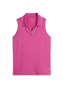 Poloshirt Puma "CLOUDSPUN Essentials &Auml;rmelloses Polo Damen", Damen, Gr. M, pink opal, Obermaterial: 6% Elasthan, 94% Polyester; Rippe: 95% Polyester, 5% Elasthan, clean, regular fit, Shirts