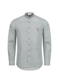 N&uuml;bler Trachtenhemd N&Uuml;BLER "Trachtenhemd langarm Johann", Herren, Gr. XXL, EURO, gr&uuml;n, Obermaterial: 97% Polyester PES. 3% Elasthan EL., Hemden Trachtenhemd