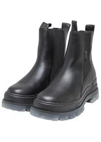Stiefel Buffalo "Buffalo aspha chelsea mid", Damen, Gr. 41, schwarz, transparent, Kunstfaser, unifarben, Schuhe Stiefel