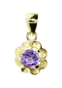 Kettenanh&auml;nger OSTSEE-SCHMUCK "- Pia 6 mm - Gold 333/000 - Amethyst" Gr. 19, gold (gold 333, goldfarben, gelb), Schmuckanh&auml;nger, Damen, Gelbgold 333, Kettenanh&auml;nger