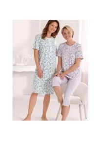 Capri-Pyjama Comtessa, Damen, Gr. 44/46, ros&eacute;, bedruckt, 100% Baumwolle, Homewear-Sets