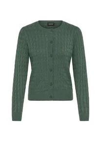 Strickjacke oxmo "Strickjacke OXISASJA", Damen, Gr. M, gr&uuml;n (pineneedle), Obermaterial: 70% Viskose CV. 30% Nylon NY., Strickjacken Strickjacke