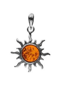 Kettenanh&auml;nger OSTSEE-SCHMUCK "- Sonne 20 mm - Silber 925/000 - Bernstein" Gr. 30, silber (silber 925, silberfarben, wei&szlig;), Schmuckanh&auml;nger, Damen, Silber 925 (Sterlingsilber), Kettenanh&auml;nger