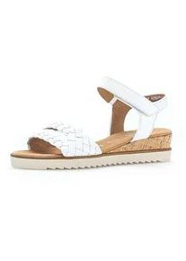 Keilsandalette Gabor "Keilsandalette", Damen, Gr. 43, wei&szlig;, Schuhe