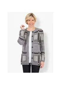 Classic Dog Strickjacke CLASSIC, Damen, Gr. 50, rosa (grau, ros&eacute;, gemustert), 83% Polyacryl, 13% Polyamid, 4% Polyester, gemustert, mehrfarbig, Strickjacken Strickjacke