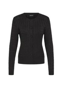 Strickjacke oxmo "Strickjacke OXISASJA", Damen, Gr. XL, schwarz, Obermaterial: 70% Viskose CV. 30% Nylon NY., Strickjacken Strickjacke