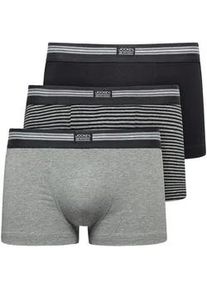 Boxershorts Jockey "Boxershort Cotton Stretch Short Trunk 3P 3er Pack", Herren, Gr. XXL, bunt (schwarz, grau), Obermaterial: 95% Baumwolle CO. 5% Elasthan EL., Unterhosen