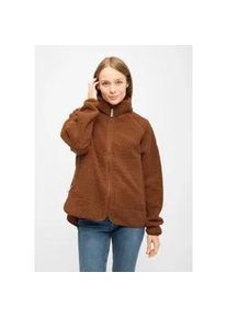 Fleecejacke Derbe "Kuschelby", Damen, Gr. 38, caramel caf&egrave;, Obermaterial: 100% Polyester, relaxed fit, Raglan&auml;rmel normaler Saum, Jacken Fleecejacke, Kuschelige Fleece Jacke