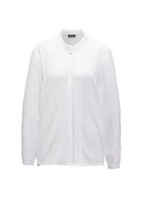 Langarmbluse GOLDNER "Bluse mit raffinierter Ausschnittl&ouml;sung", Damen, Gr. 42, wei&szlig;, Obermaterial: 100% Viskose CV., normal, Sonstiges, Blusen, Ohne