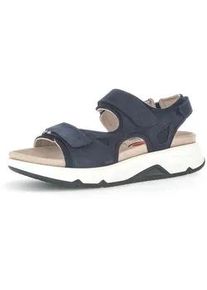 Trekkingsandale Gabor "Trekkingsandale", Damen, Gr. 38,5, blau, Schuhe