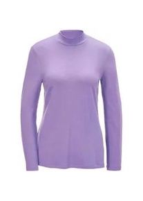 Longpullover GOLDNER "Stehkragenshirt mit Langarm", Damen, Gr. 46, lila (flieder), Obermaterial: 95% Modal CMD. 5% Elasthan EL., Sonstiges, Pullover Longpullover, Ohne