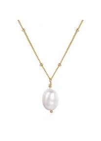 Perlenkette AILORIA "Halskette SABURO", Damen, gold, Halsketten Perlenkette