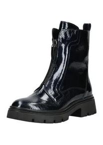 Schn&uuml;rstiefelette Gabor "Gabor Stiefelette Leder", Damen, Gr. 39, blau lack, Leder, Schuhe Schn&uuml;rstiefelette