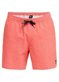 Boardshorts Quiksilver "Stretch Printed Volley 16", Herren, Gr. L, fiery coral mini mayhem, Obermaterial: 92% Microfaser, 8% Elasthan;, Hosen