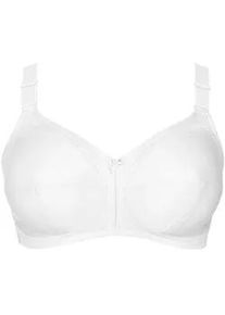 B&uuml;gelloser BH LISCA "BH ohne B&uuml;gel Mirelas", Damen, Gr. 90, Cup F, wei&szlig;, Stoff, Obermaterial: 55% Polyamid PA. 25% Elasthan EL. 20% Baumwolle CO., BHs