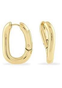 Paar Creolen Copenhagen Studios "Schmuck Geschenk Edelstahl Ohrring Organics", gelbgoldfarben, Ohrringe, Damen, Edelstahl