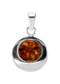 Kettenanh&auml;nger OSTSEE-SCHMUCK "- Alina 12 mm - Silber 925/000 - Bernstein" Gr. 22, silber (silber 925, silberfarben, wei&szlig;), Schmuckanh&auml;nger, Damen, Silber 925 (Sterlingsilber), Kettenanh&auml;nger