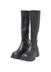 Stiefel Buffalo "Buffalo aspha sock hi", Damen, Gr. 37, schwarz, Kunstfaser, unifarben, Schuhe Stiefel