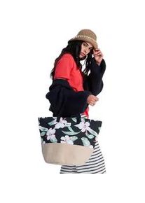 Strandtasche Roxy "Waikiki Life", Damen, anthrazit spring charming, Baumwolle, Taschen Strandtasche
