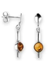 Paar Ohrh&auml;nger OSTSEE-SCHMUCK "- Cirsten - Silber 925/000 - Bernstein" Gr. 27, silber (silber 925, silberfarben, wei&szlig;), Ohrringe, Damen, Silber 925 (Sterlingsilber)