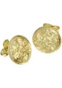 Paar Ohrstecker OSTSEE-SCHMUCK "- Hiddensee 13 mm rund - Gold 333/000 -" Gr. 13, gold (gold 333, goldfarben, gelb), Ohrringe, Damen, Gelbgold 333