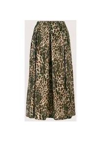 Madeleine Mode Midirock MADELEINE "Samtrock Eleganter Midi-Rock im Animal-Design", Damen, Gr. 40, schwarz (caramel, schwarz), Obermaterial: 100% Polyester PES., R&ouml;cke