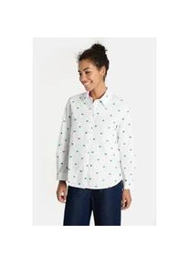 LIEBLINGSST&Uuml;CK Hemdbluse LIEBLINGSST&Uuml;CK "RadunaL", Damen, Gr. 40, sanftes wei&szlig;, Web, Obermaterial: 100% Baumwolle, bestickt, gemustert, mehrfarbig, regular fit normal, 1-Knopf-Manschette, Blusen Hemdbluse, mit verspielter Stickerei