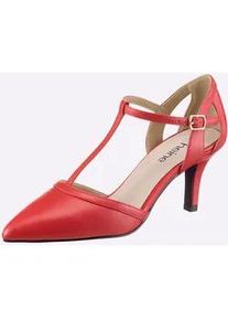Pumps Heine, Damen, Gr. 41, rot, Synthetik, Schuhe Pumps