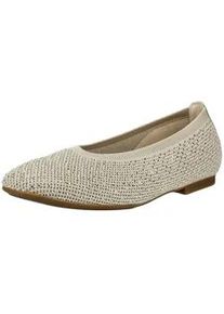 Ballerina Gabor "Gabor Ballerinas Textil", Damen, Gr. 38,5, beige, Textil, Schuhe Ballerina