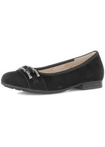 Ballerina Gabor "Eleganter Ballerina", Damen, Gr. 40,5, schwarz, Schuhe Ballerina