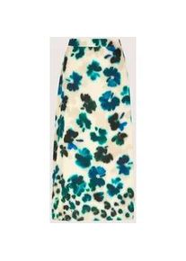 Madeleine Mode Midirock MADELEINE "Midirock Druckrock mit Aquarell-Blumenmuster", Damen, Gr. 48, blau (aqua, multicolor), Obermaterial: 100% Viskose CV., R&ouml;cke