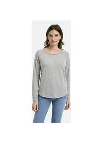 Smith & Soul Rundhalsshirt SMITH & SOUL, Damen, Gr. XL, grau (grai), Single Jersey, Material: 100% Baumwolle, unifarben, slim fit normal, Rundhals, Raglan&auml;rmel gerader Abschluss, Shirts Rundhalsshirt, aus Baumwolle