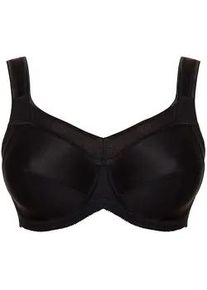 Sport-BH Ulla Dessous "Sport BH ohne B&uuml;gel Kate", Damen, Gr. 11,5, Cup H, schwarz, Obermaterial: 37% Polyamid PA. 25% Polyester PES. 16% Elasthan EL. 13% Baumwolle CO. 7% Polyurethan PU., BHs Sport-BH