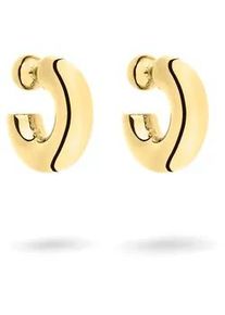 Paar Creolen Liebeskind Berlin "Schmuck Geschenk Edelstahl Ohrringe Steel Ball", gelbgoldfarben, Ohrringe, Damen, 31mm, Edelstahl