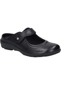 Slipper Josef Seibel "Charlotte 04, black-black", Damen, Gr. 40, schwarz (schwarz, schwarz), Obermaterial: 100% Rindsleder Leather cow., Schuhe Slipper