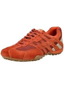 Sneaker Geox "Geox Sneaker Leder/Textil", Herren, Gr. 45, orange, Leder, Textil, Schuhe Sneaker