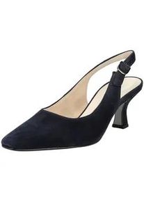 Slingpumps Gabor "Gabor Pumps Veloursleder", Damen, Gr. 37,5, dunkelblau, Veloursleder, Schuhe Slingpumps