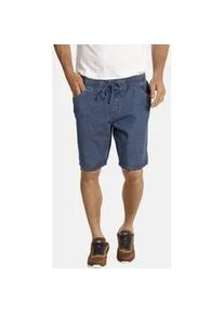 Bermudas Jan Vanderstorm "Schlupfshort FILEMON", Herren, Gr. 74, blau, Obermaterial: 100% Baumwolle CO., comfort fit knielang, Hosen Bermudas