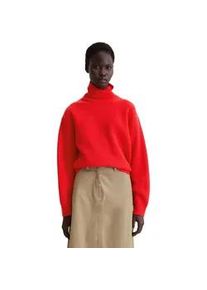 Marc O'Polo Strickpullover MARC O'POLO "aus kuscheligem Merinowolle-Mix", Damen, Gr. XS, bright rot, Obermaterial: 80% Wolle, 20% Polyamid, gestreift, Pullover Strickpullover