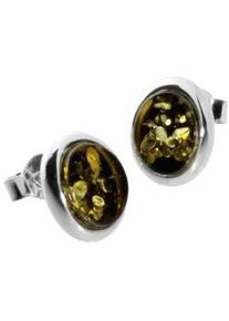 Paar Ohrstecker OSTSEE-SCHMUCK "- Helli - Silber 925/000 - Bernstein" Gr. 12, silber (silber 925, silberfarben, wei&szlig;), Ohrringe, Damen, Silber 925 (Sterlingsilber)