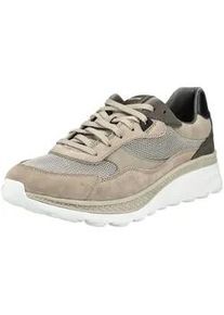 Sneaker Geox "Geox Sneaker Lederimitat/Textil", Herren, Gr. 44, sand, Lederimitat, Textil, Schuhe Sneaker