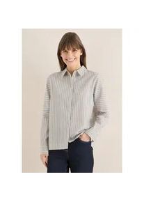 Langarmbluse Cecil, Damen, Gr. XXL (46), urban taupe, Web, 100% Baumwolle, unifarben, klassisch normal, V-Ausschnitt, Manschette, Blusen, aus reiner Baumwolle