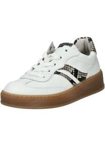 Sneaker Gabor COMFORT "Gabor Comfort Sneaker Leder", Damen, Gr. 38, wei&szlig;, schwarz, Leder, Schuhe Sneaker