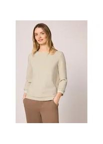 3/4-Arm-Shirt Street One, Damen, Gr. 40, smoke beige, Web, 86% Baumwolle, 12% Polyester, 2% Elasthan, unifarben, comfort fit normal, U-Boot-Ausschnitt, Rippb&uuml;ndchen, Shirts 3/4-Arm-Shirt, mit U-Boot-Ausschnitt