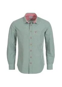 N&uuml;bler Trachtenhemd N&Uuml;BLER "Trachtenhemd Langarm Ralf", Herren, Gr. L, EURO, gr&uuml;n, Obermaterial: 70% Baumwolle CO. 30% Polyester PES., Hemden Trachtenhemd