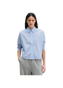 Marc O'Polo Langarmbluse MARC O'POLO "aus Baumwoll-Chambray", Damen, Gr. 38, light blau, Obermaterial: 100% Baumwolle, gestreift, regular fit normal, Manschette, Blusen